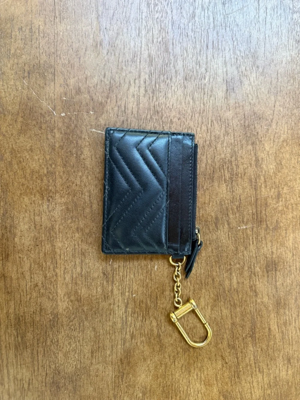 Gucci Black Leather Key Wallet / Chain Pouch - Picture 2 of 3
